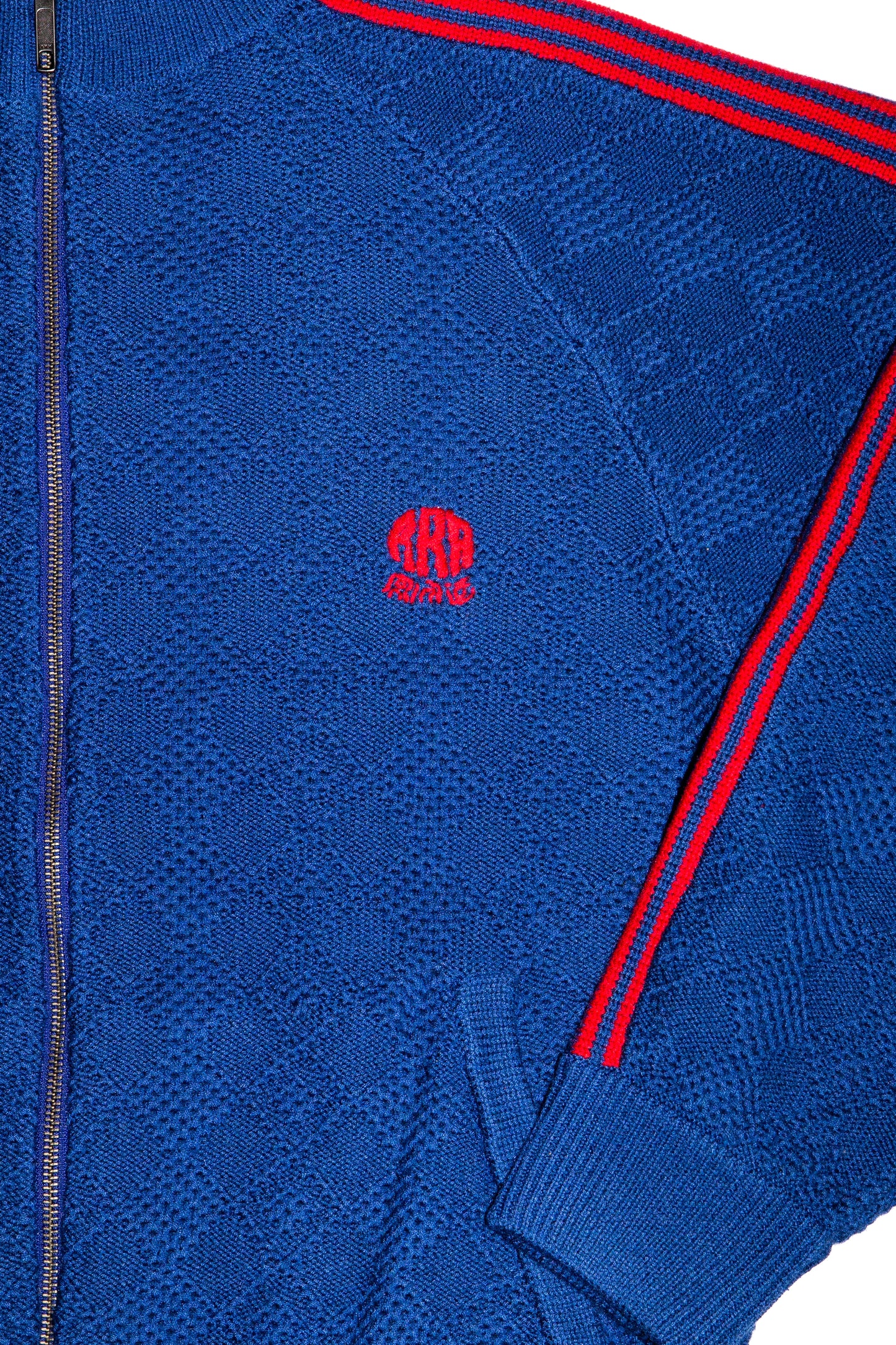 KNITTED TRAINING JACKET (BLUE) 