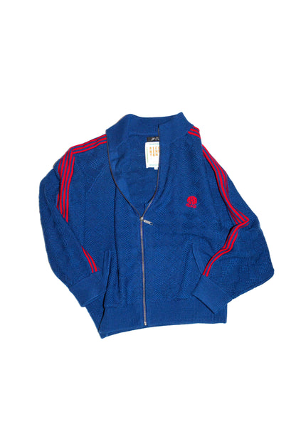 KNITTED TRAINING JACKET (BLUE) 