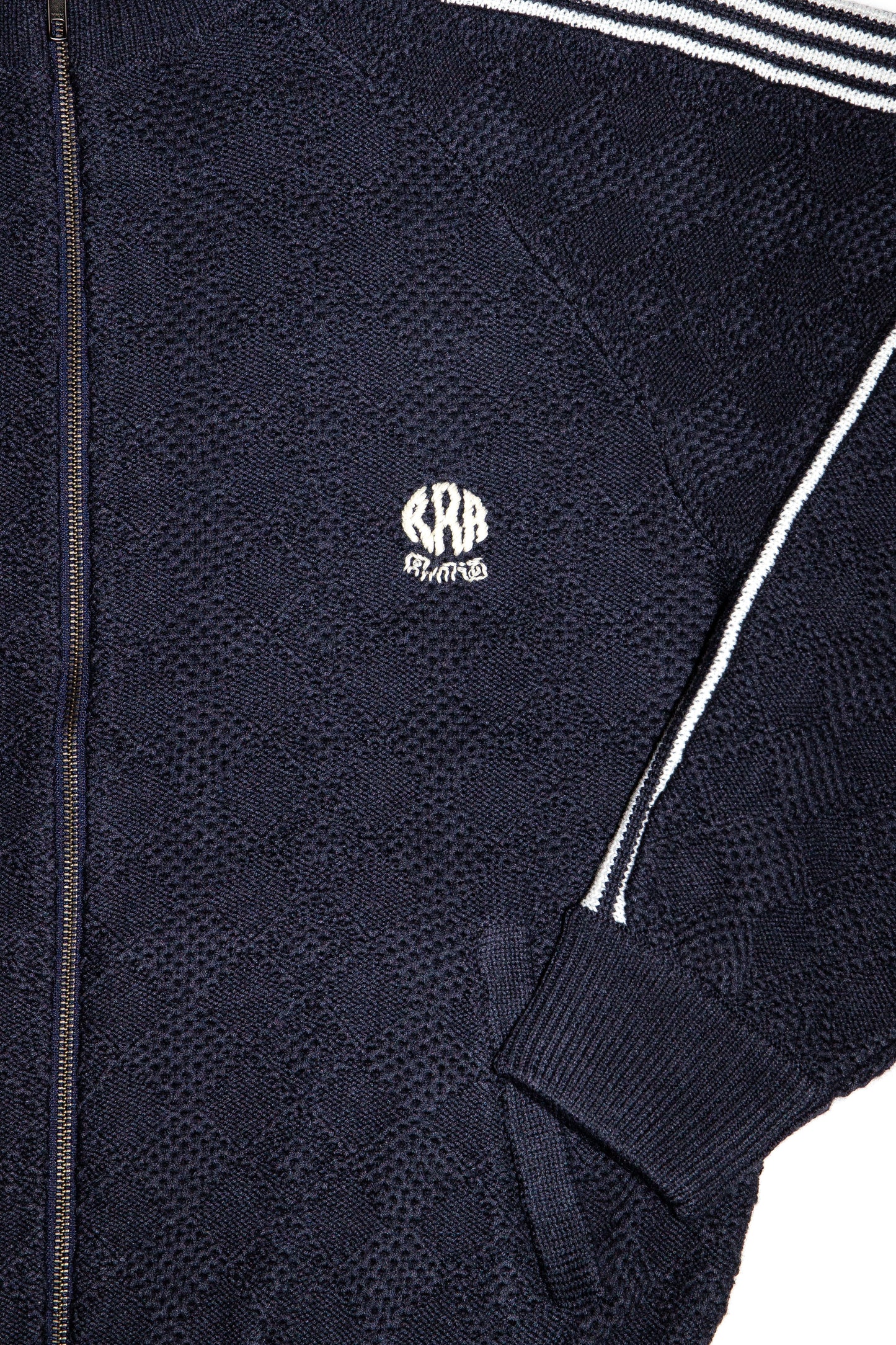 KNITTED TRAINING JACKET (FADE BLACK)