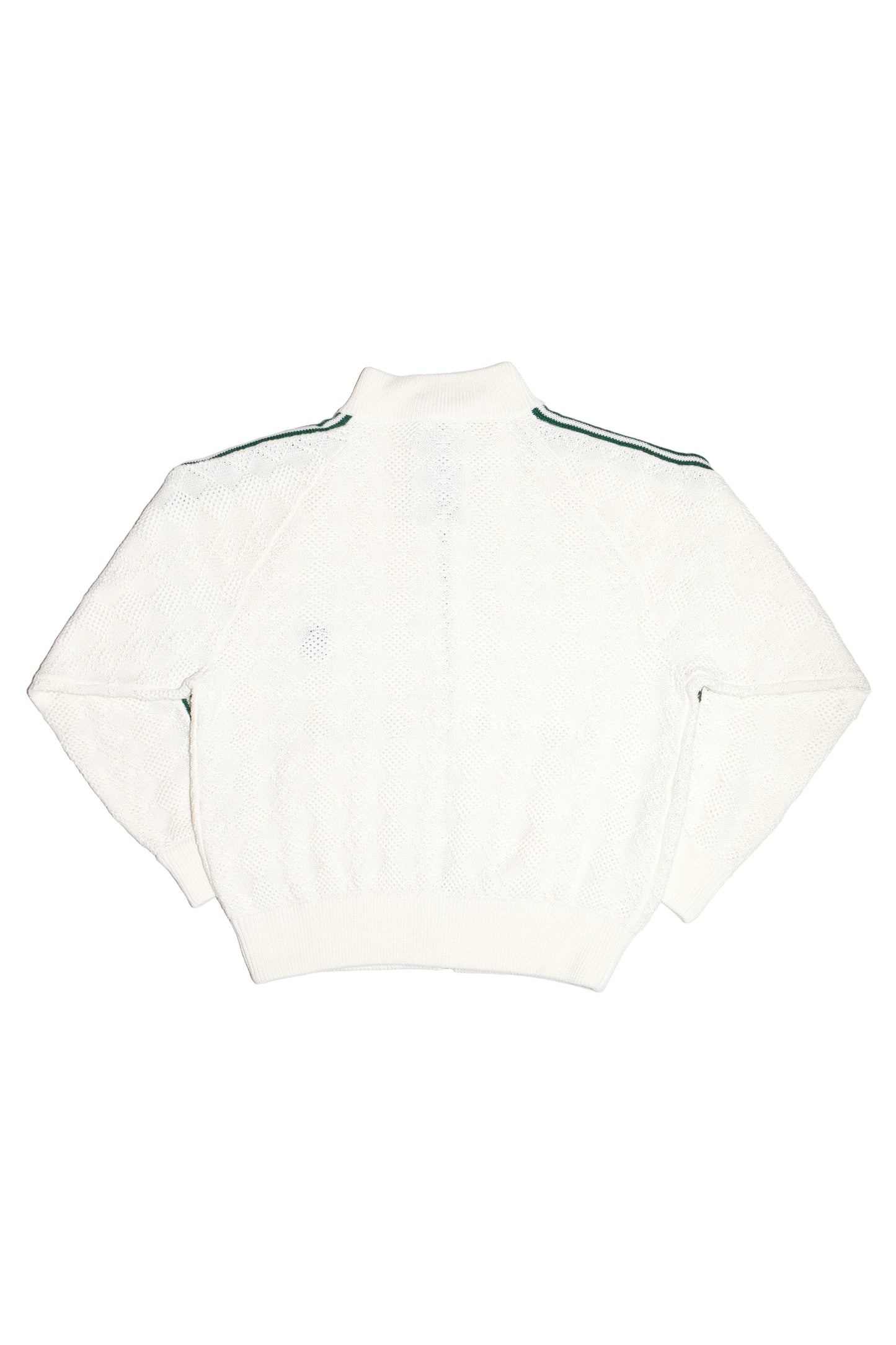 KNITTED TRAINING JACKET (OFF WHITE)