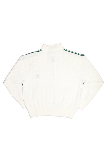KNITTED TRAINING JACKET (OFF WHITE)