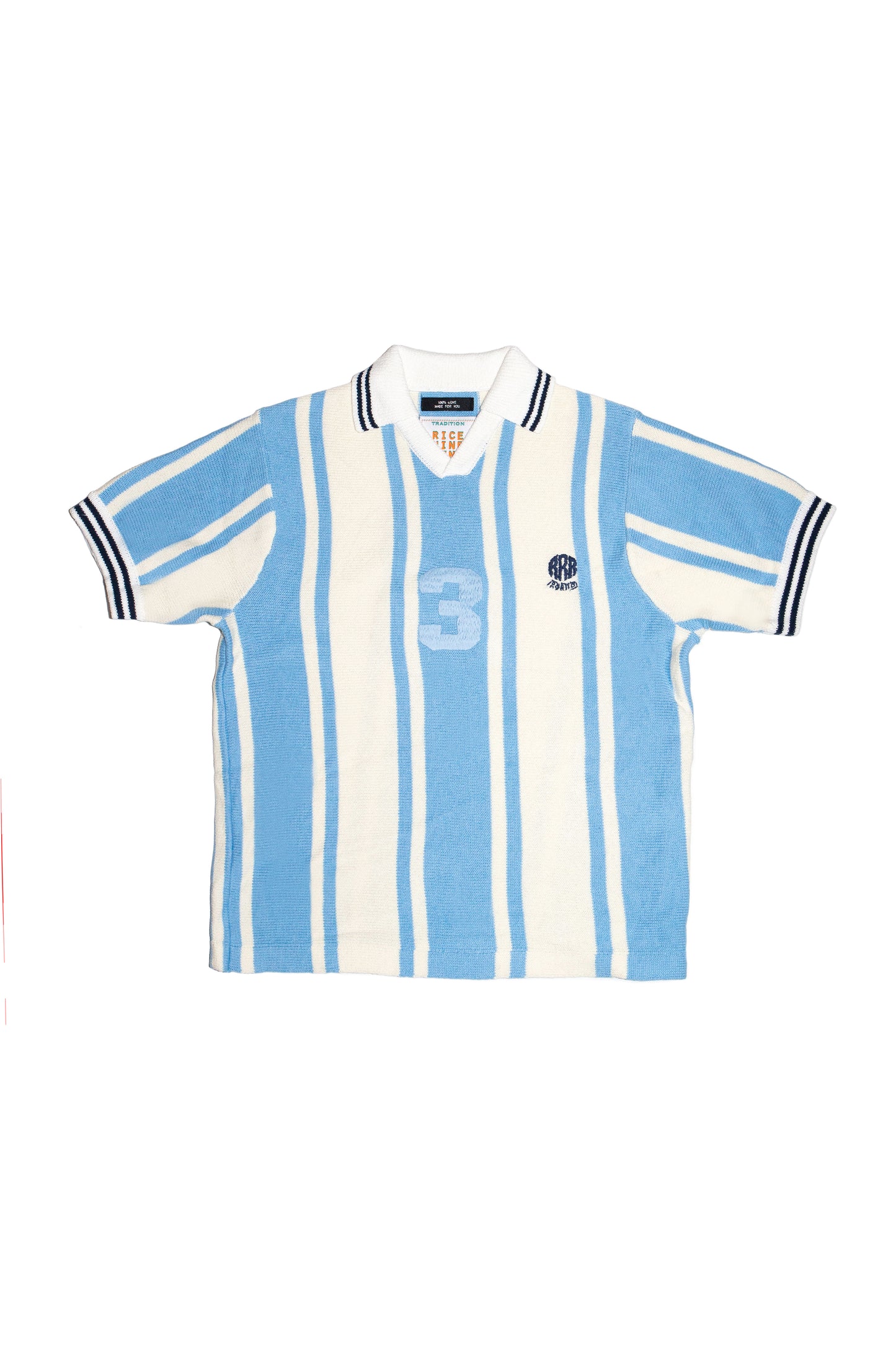 KNITTED SOCCER SHIRT(LIGHT BLUE)