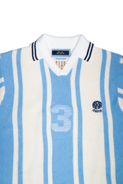 KNITTED SOCCER SHIRT(LIGHT BLUE)
