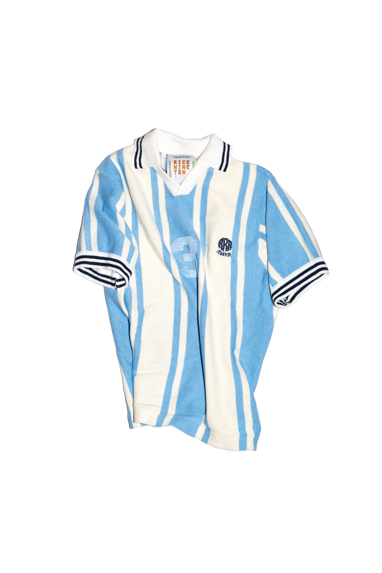KNITTED SOCCER SHIRT(LIGHT BLUE)