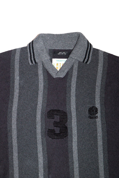 KNITTED SOCCER SHIRT(DARK GRAY)