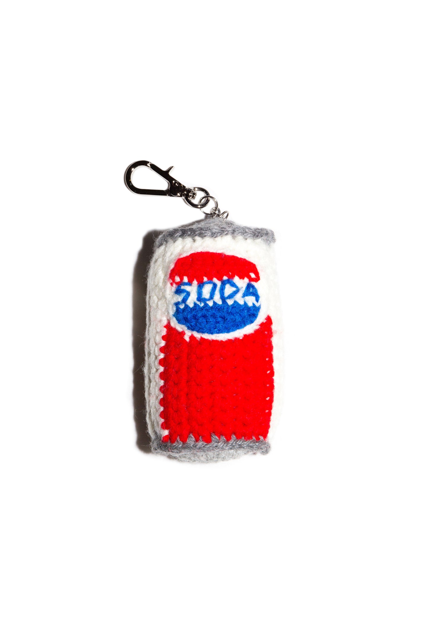 HAND KNITTING SODA CAN KEY RING (PEP)