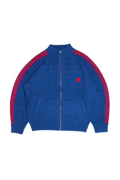 KNITTED TRAINING JACKET (BLUE) 