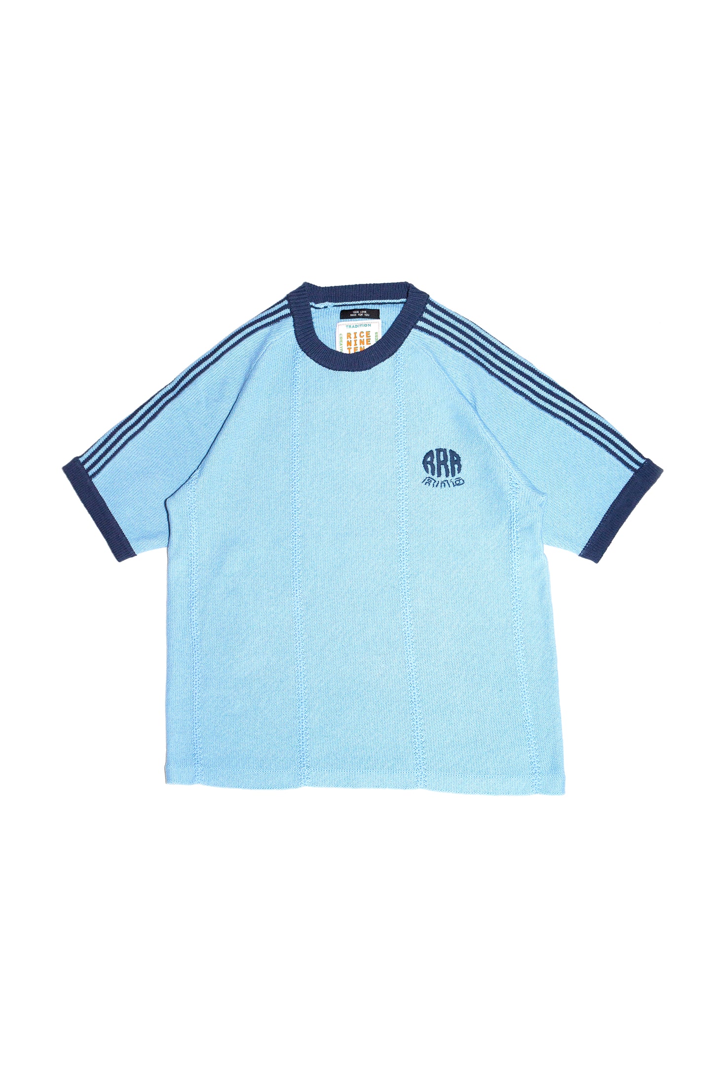 KNITTED TRAINING T-SHIRT (LIGHT BLUE)