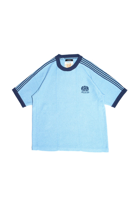 KNITTED TRAINING T-SHIRT (LIGHT BLUE)