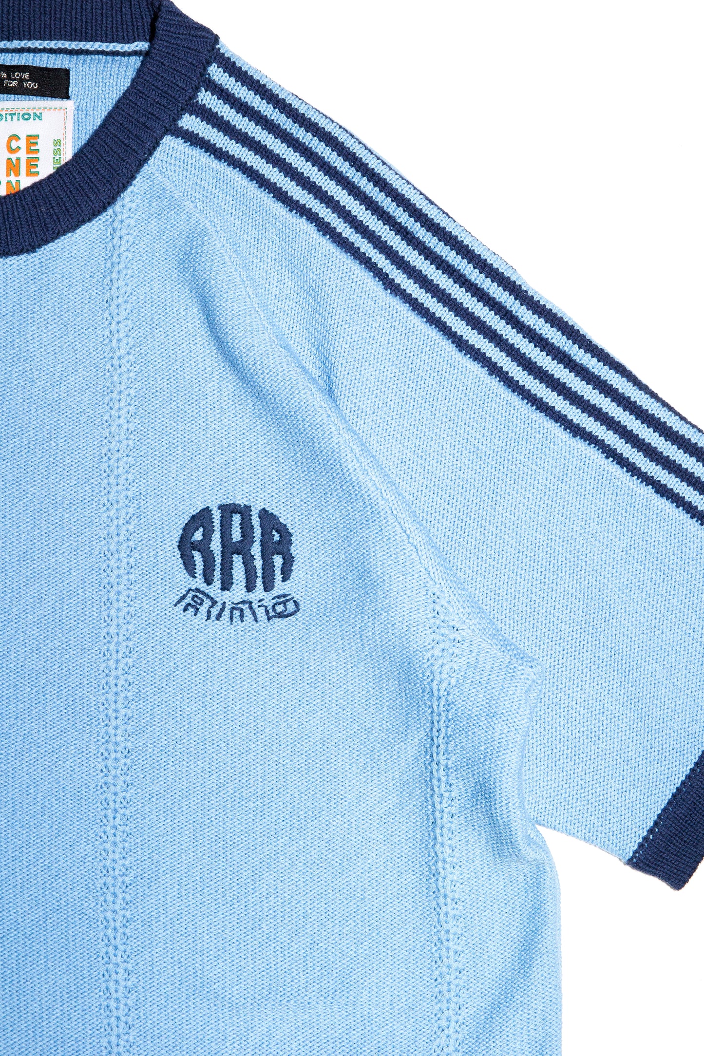 KNITTED TRAINING T-SHIRT (LIGHT BLUE)