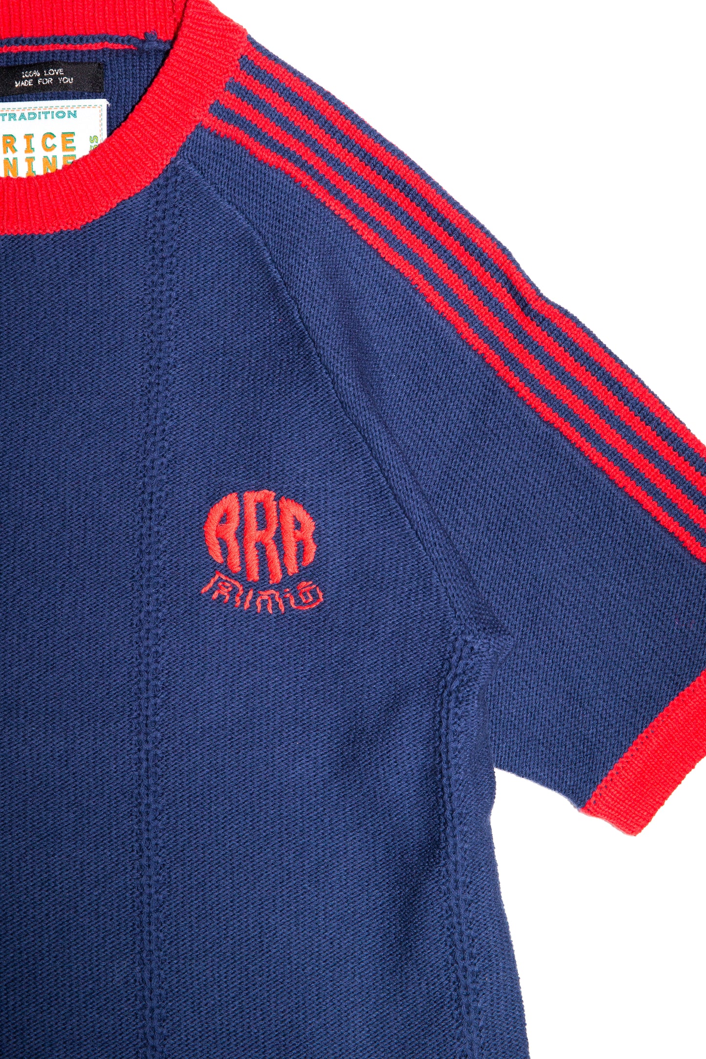 KNITTED TRAINING T-SHIRT (NAVY)