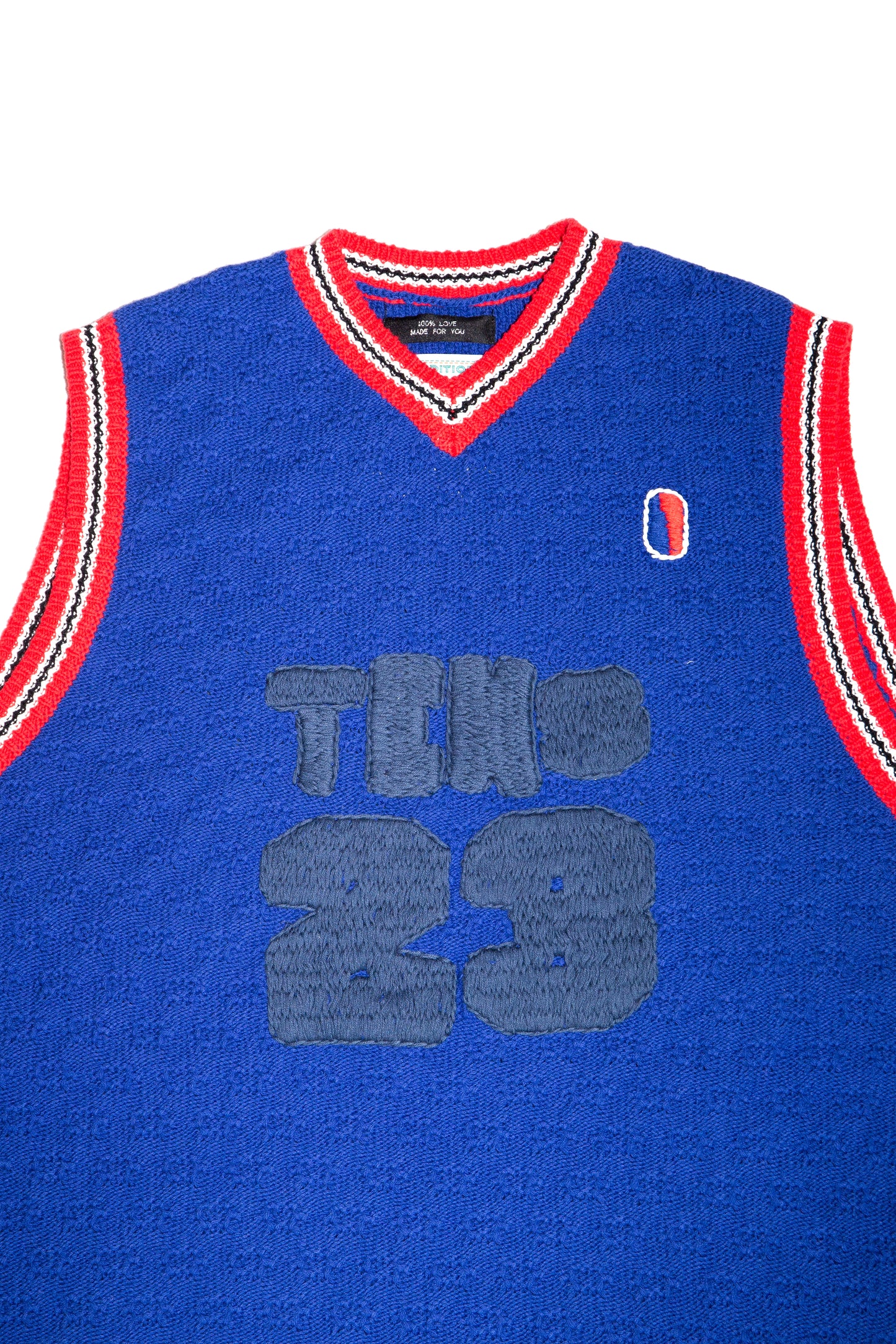 KNITTING BASKETBALL TANK TOP (BLUE)