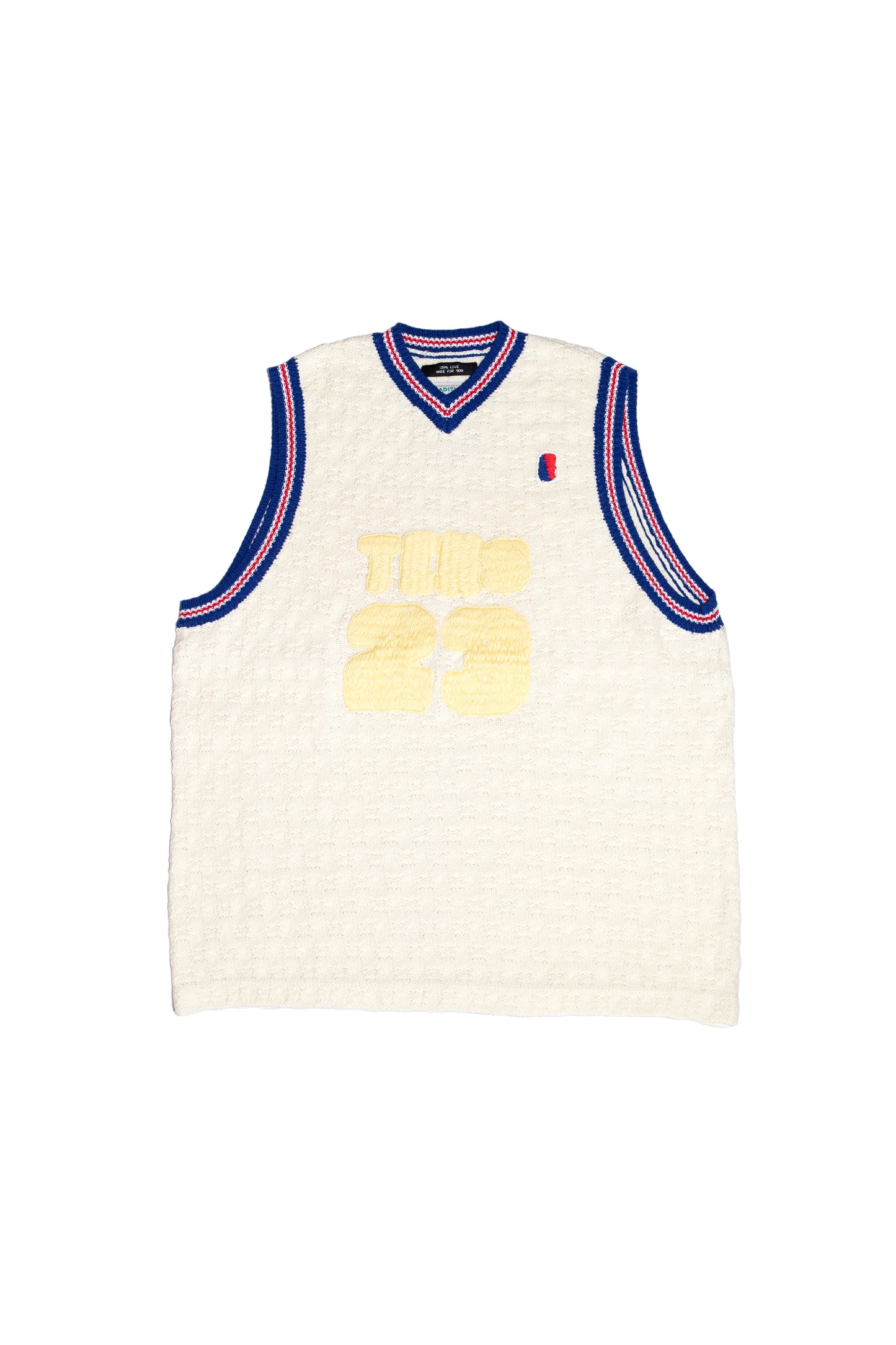 KNITTING BASKETBALL TANK TOP (OFF WHITE)