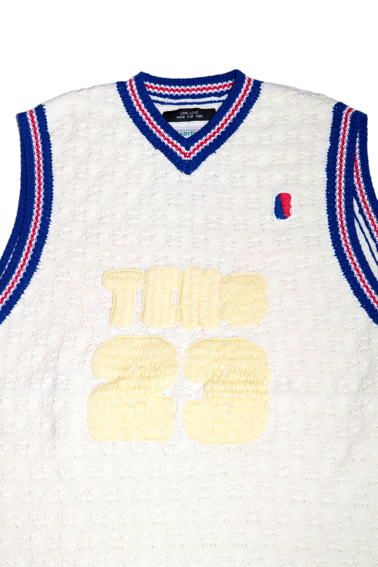 KNITTING BASKETBALL TANK TOP (OFF WHITE)