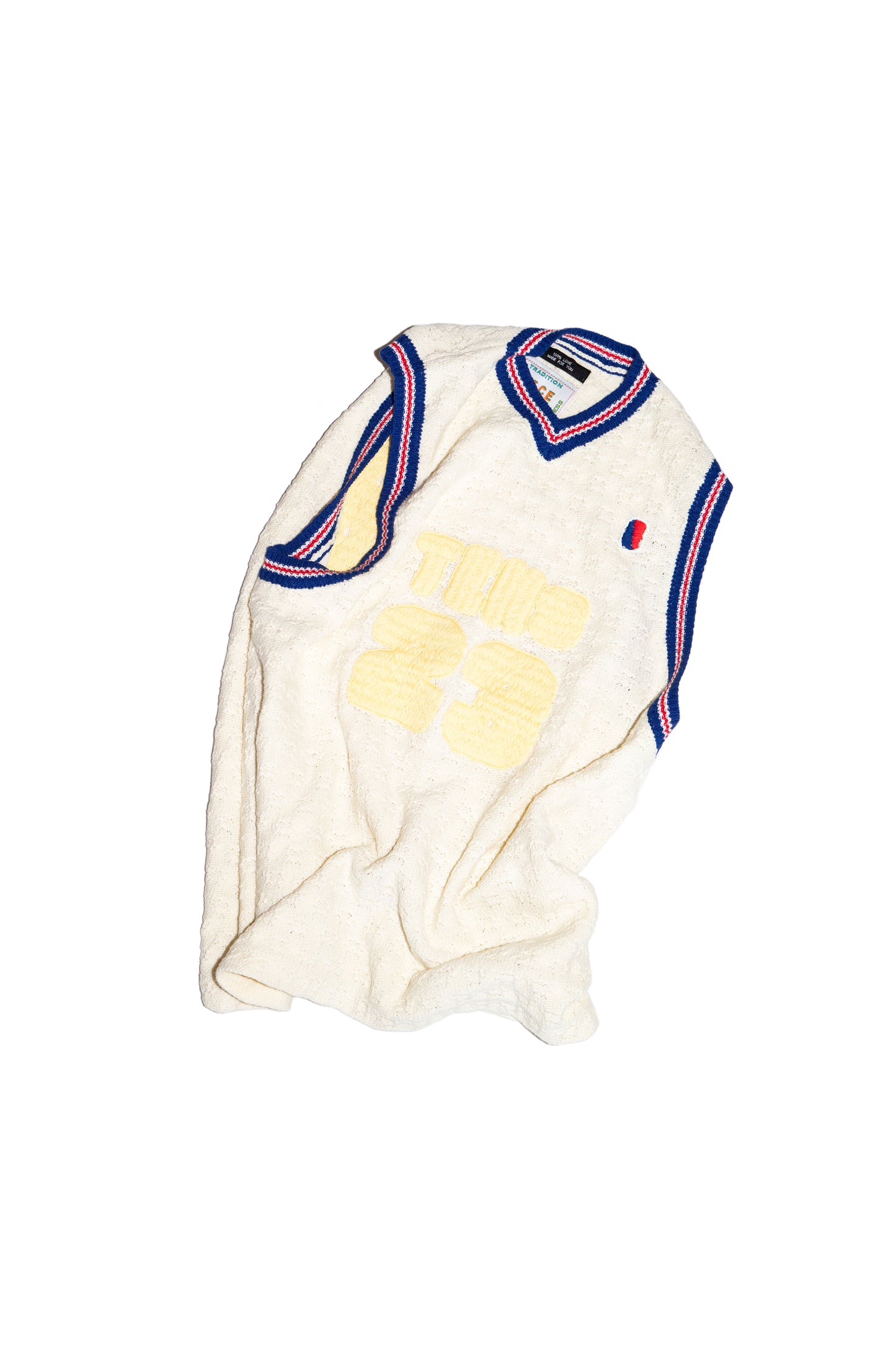 KNITTING BASKETBALL TANK TOP (OFF WHITE)