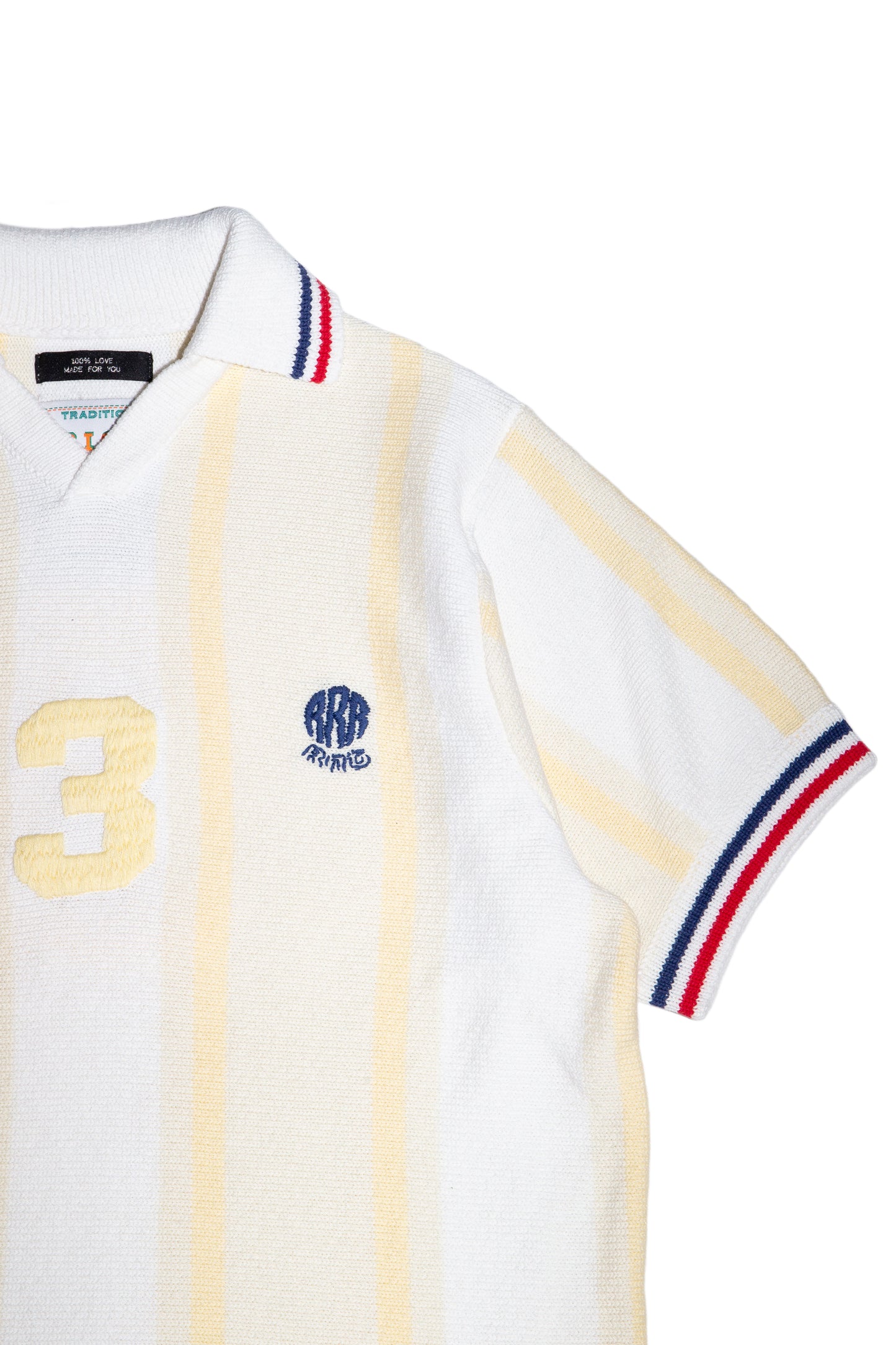 KNITTED SOCCER SHIRT(OFF WHITE)