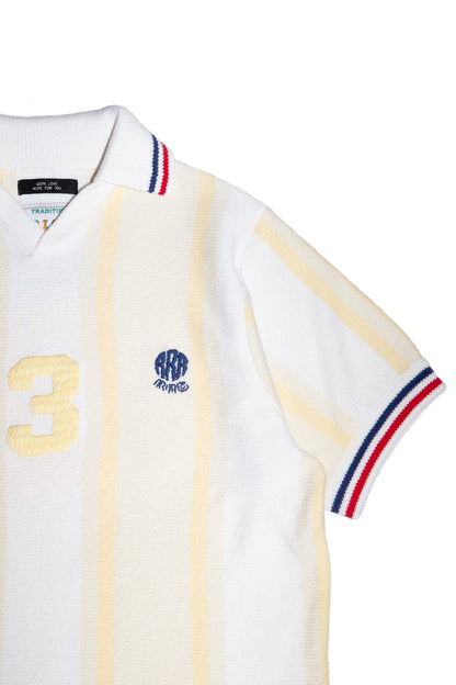 KNITTED SOCCER SHIRT(OFF WHITE)
