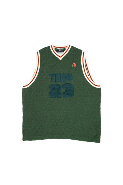 KNITTING BASKETBALL TANK TOP (IVY GREEN)