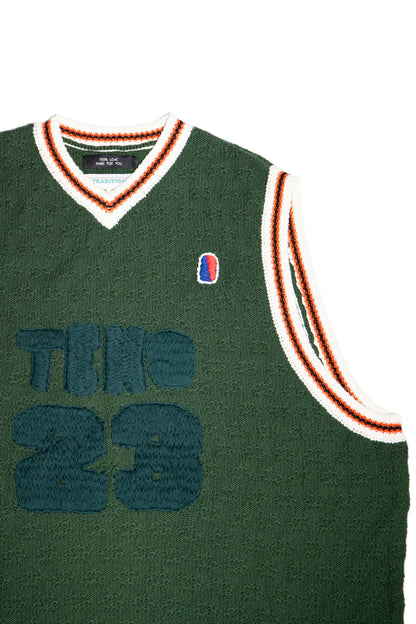KNITTING BASKETBALL TANK TOP (IVY GREEN)