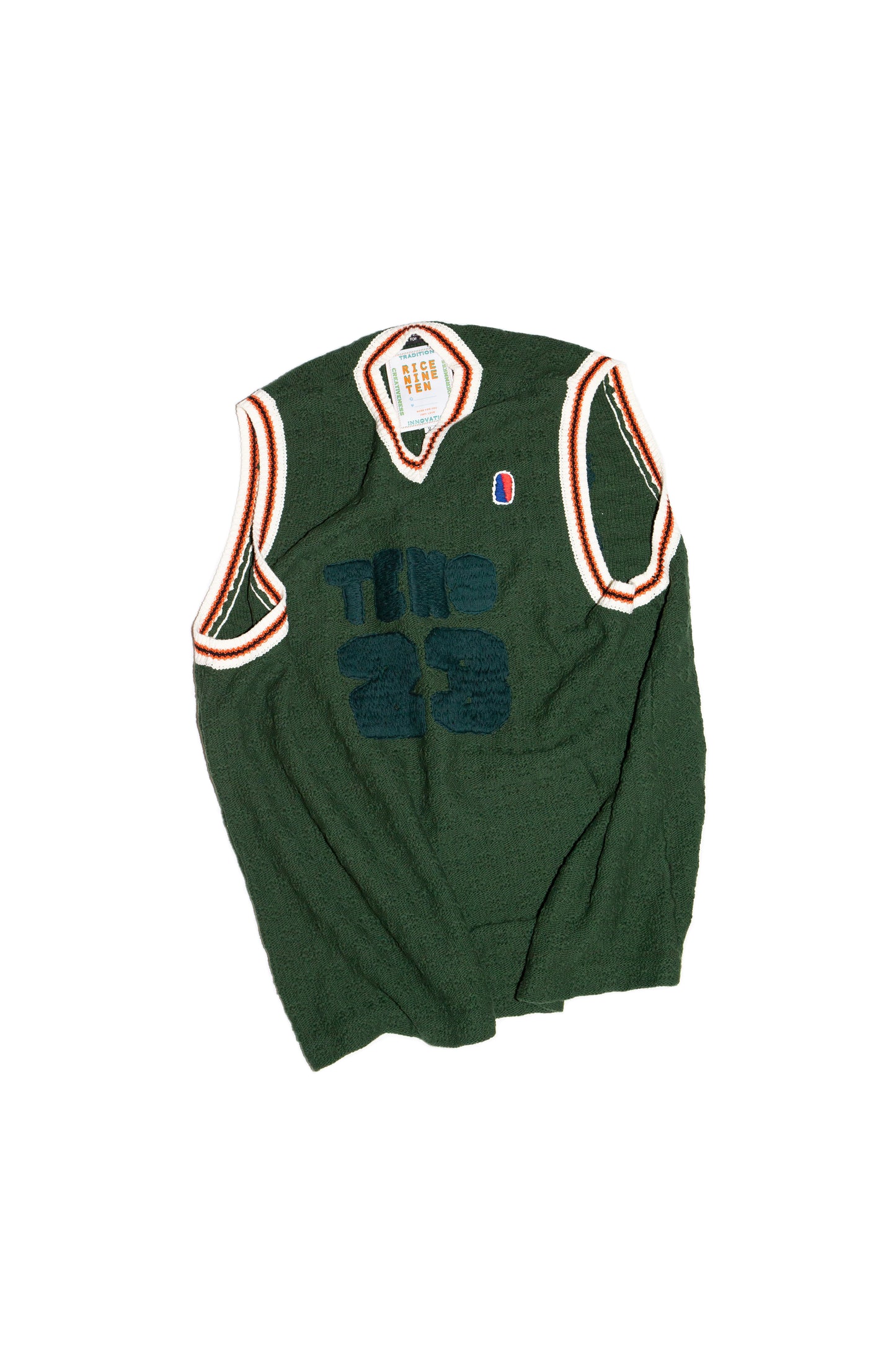 KNITTING BASKETBALL TANK TOP (IVY GREEN)