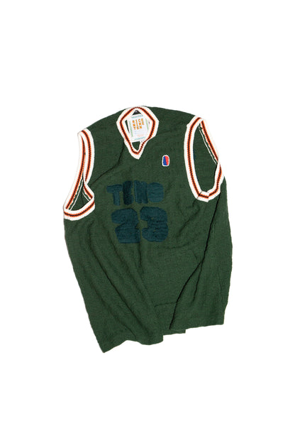 KNITTING BASKETBALL TANK TOP (IVY GREEN)