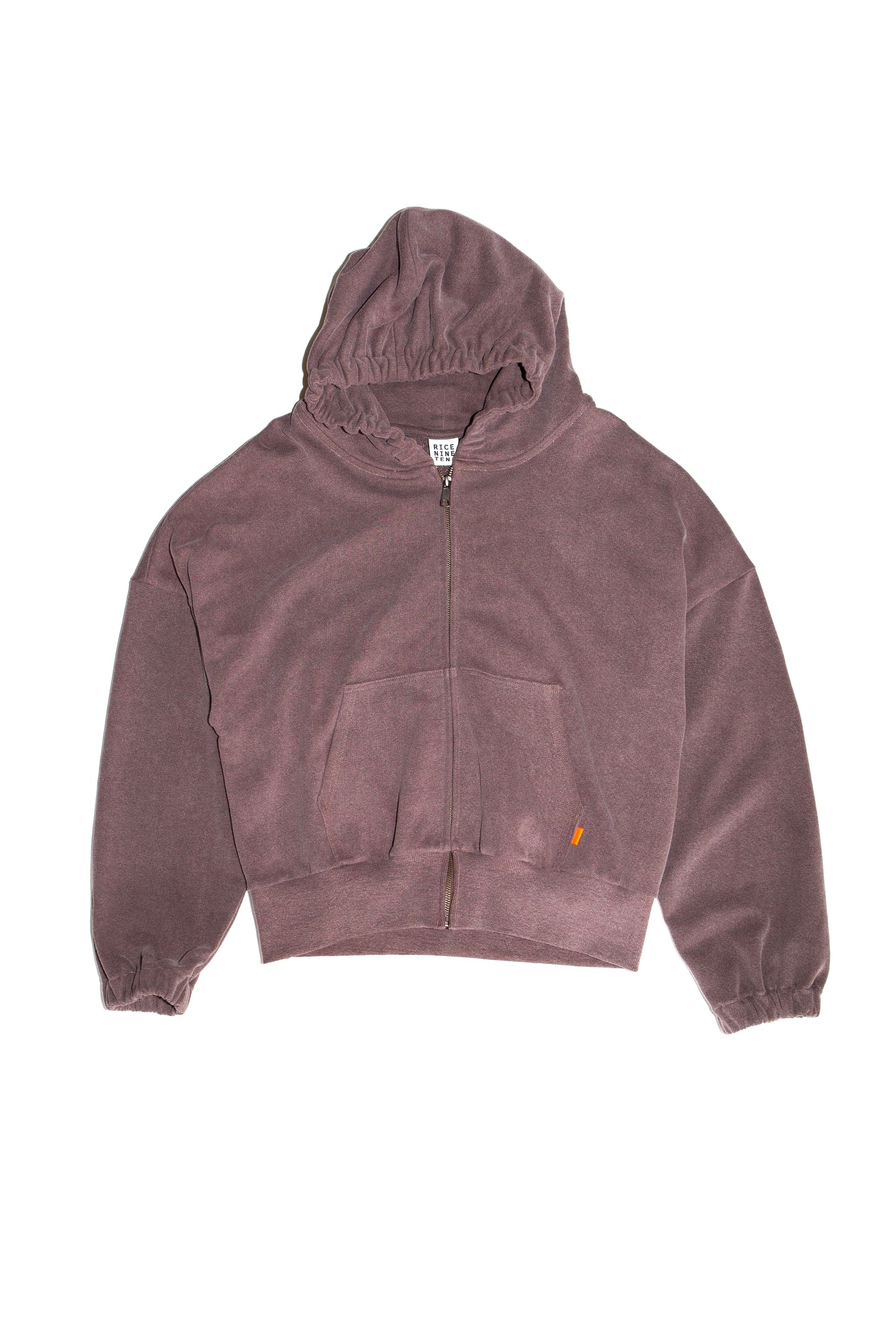ZIP HOODIE SWEATSHIRT (BROWN)