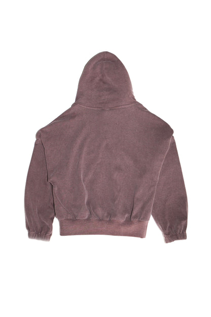 ZIP HOODIE SWEATSHIRT (BROWN)
