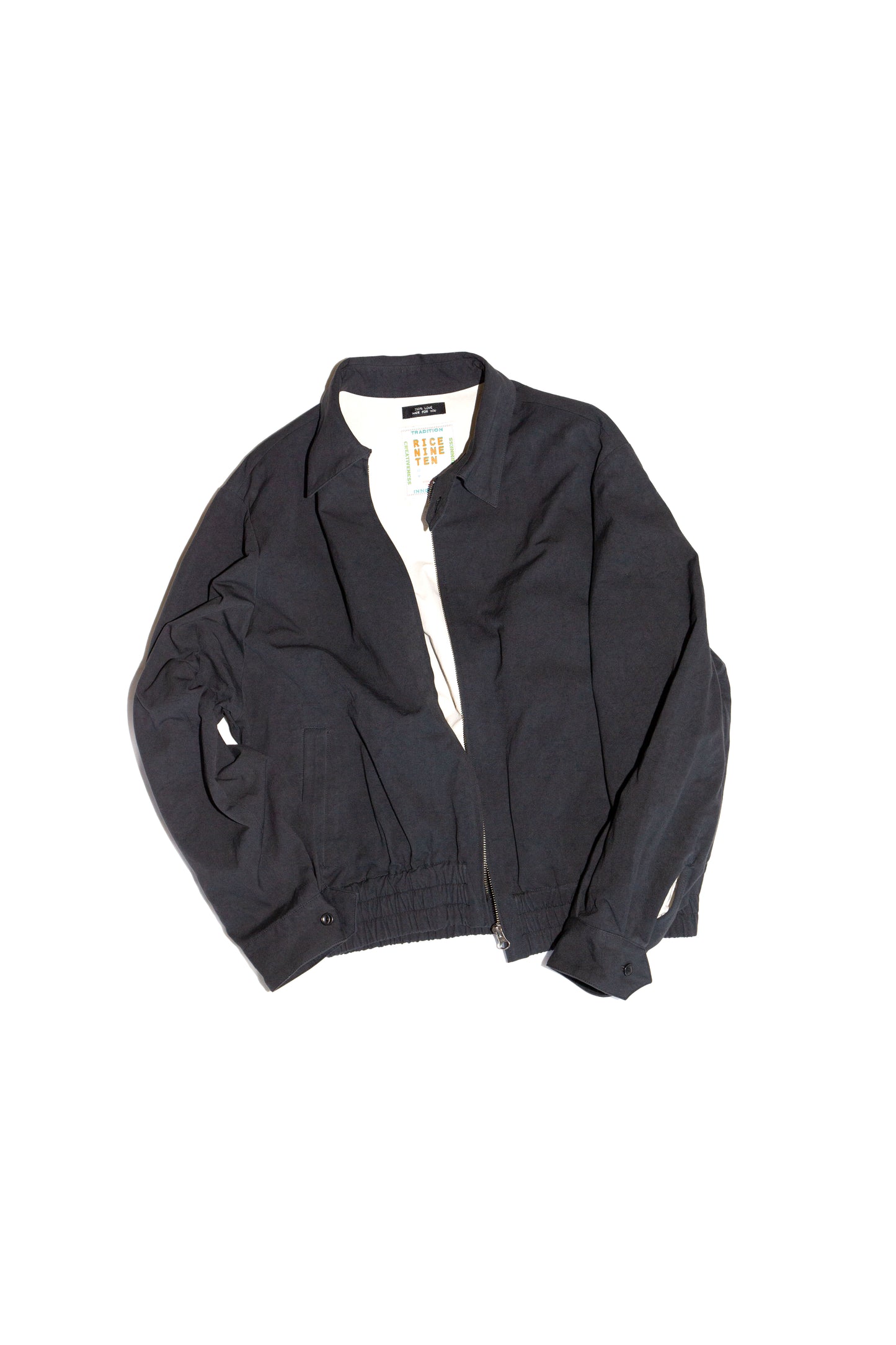 ZIP UP SHORT BLOUSON (BLACK)