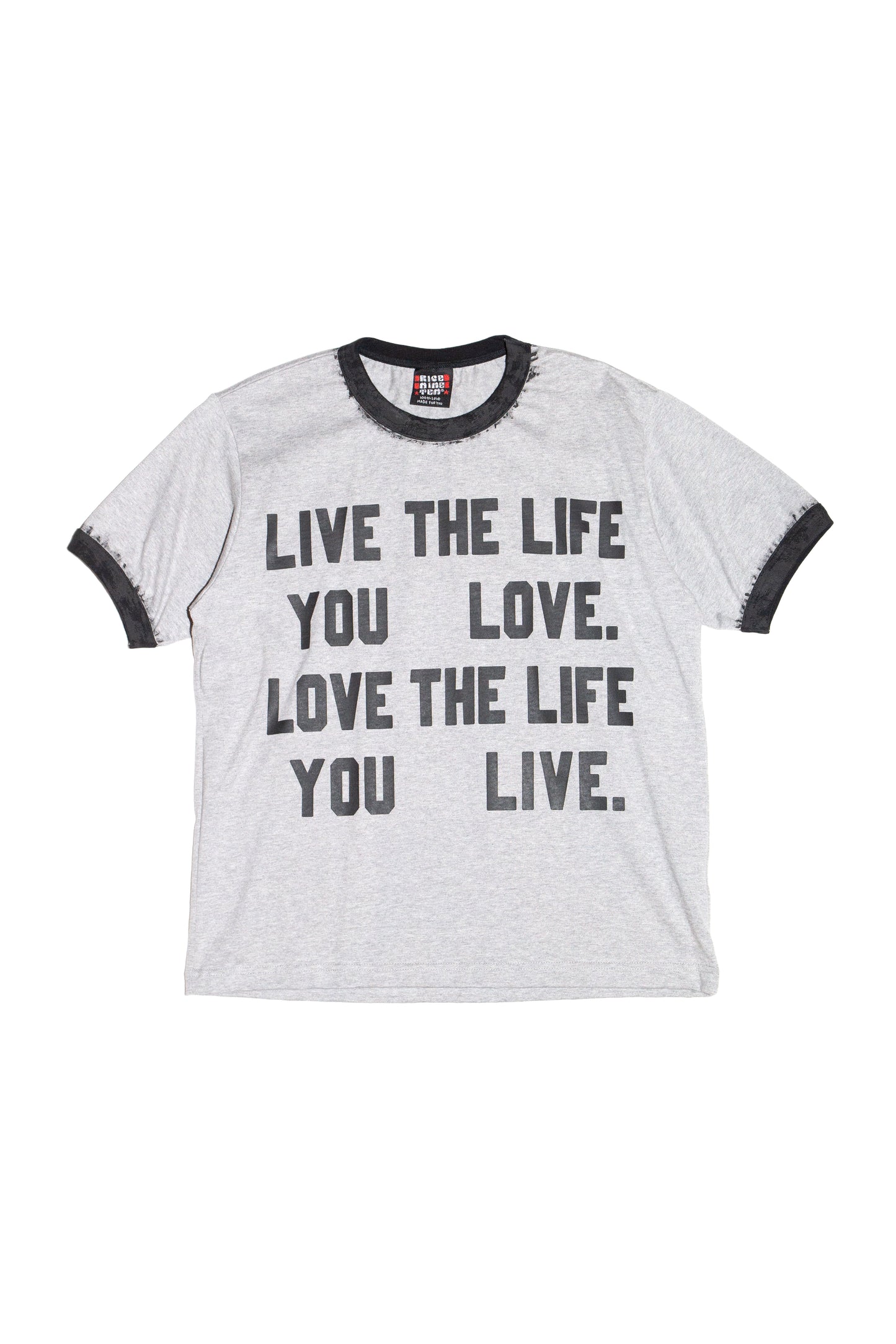 HAND PAINT RINGER T-SHIRT (GRAY)