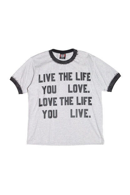 HAND PAINT RINGER T-SHIRT (GRAY)