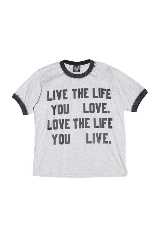 HAND PAINT RINGER T-SHIRT (GRAY)