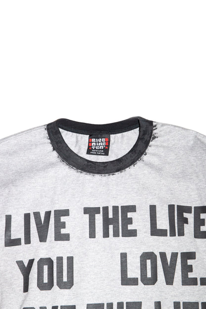 HAND PAINT RINGER T-SHIRT (GRAY)