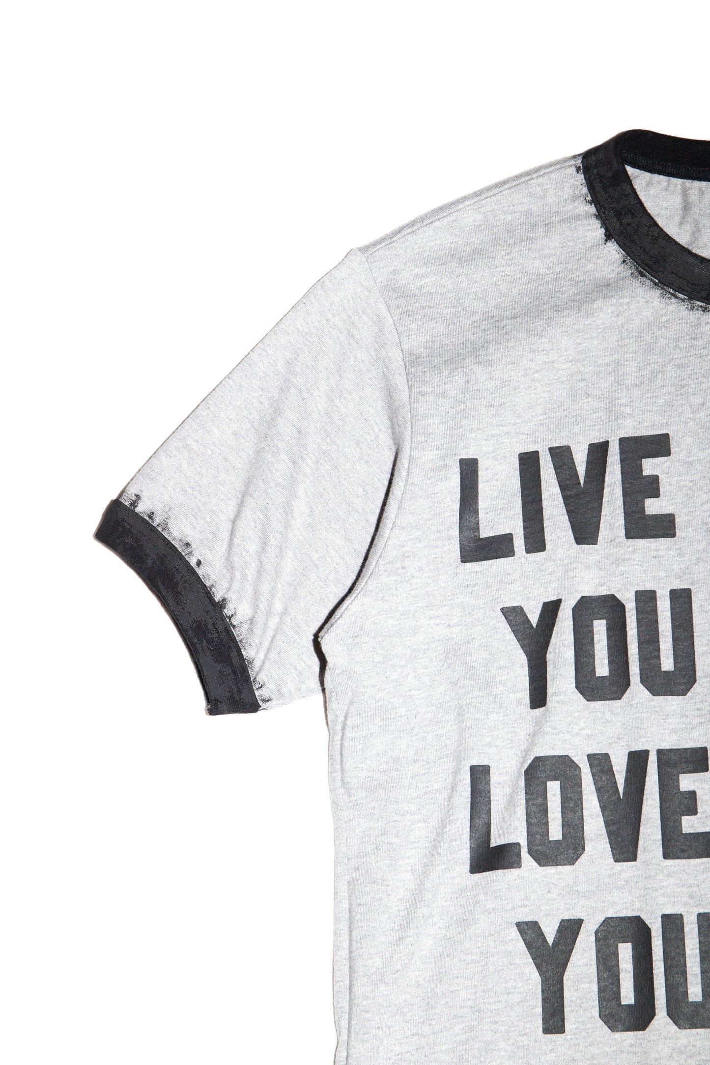 HAND PAINT RINGER T-SHIRT (GRAY)