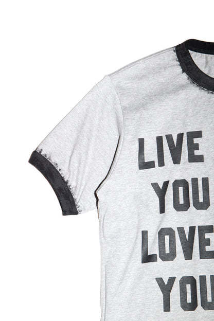 HAND PAINT RINGER T-SHIRT (GRAY)