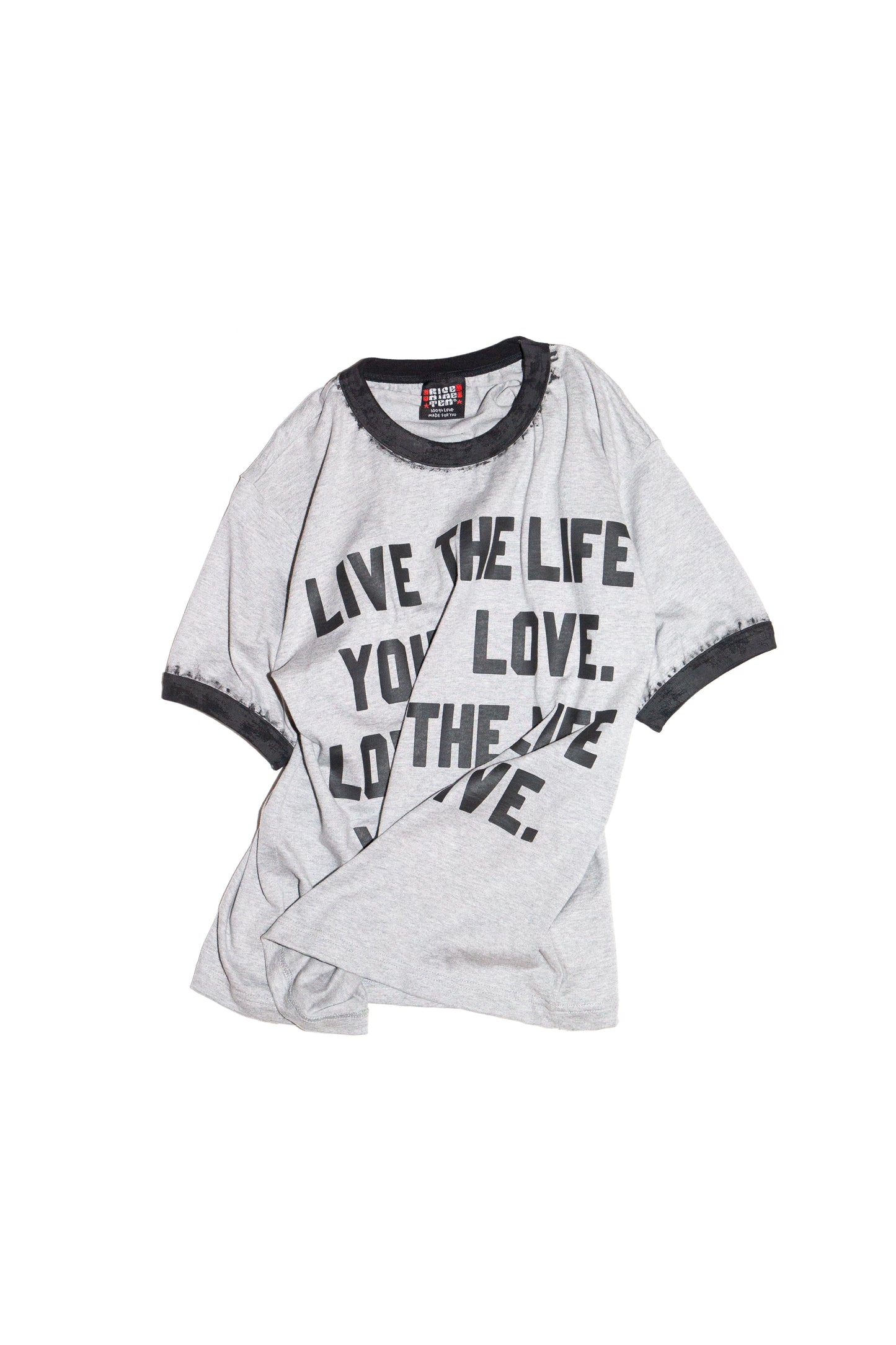 HAND PAINT RINGER T-SHIRT (GRAY)