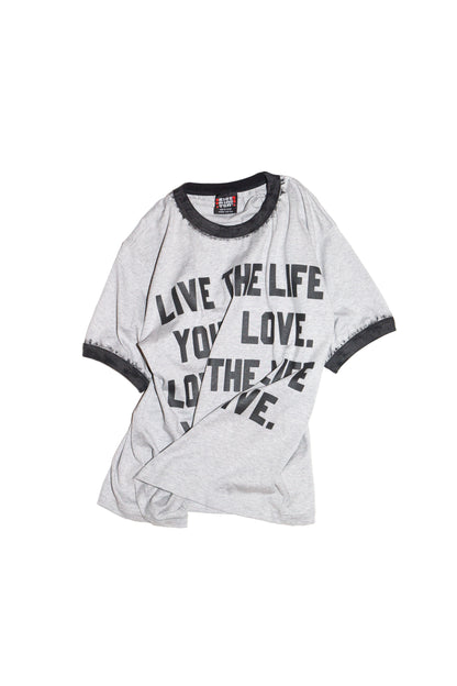 HAND PAINT RINGER T-SHIRT (GRAY)