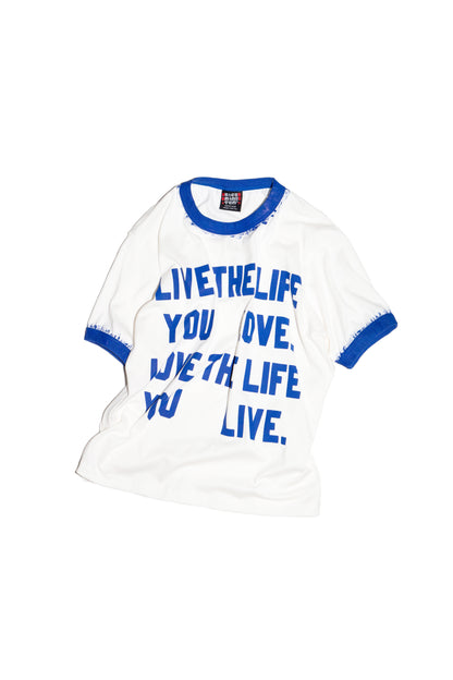 HAND PAINT RINGER T-SHIRT (OFF WHITE)