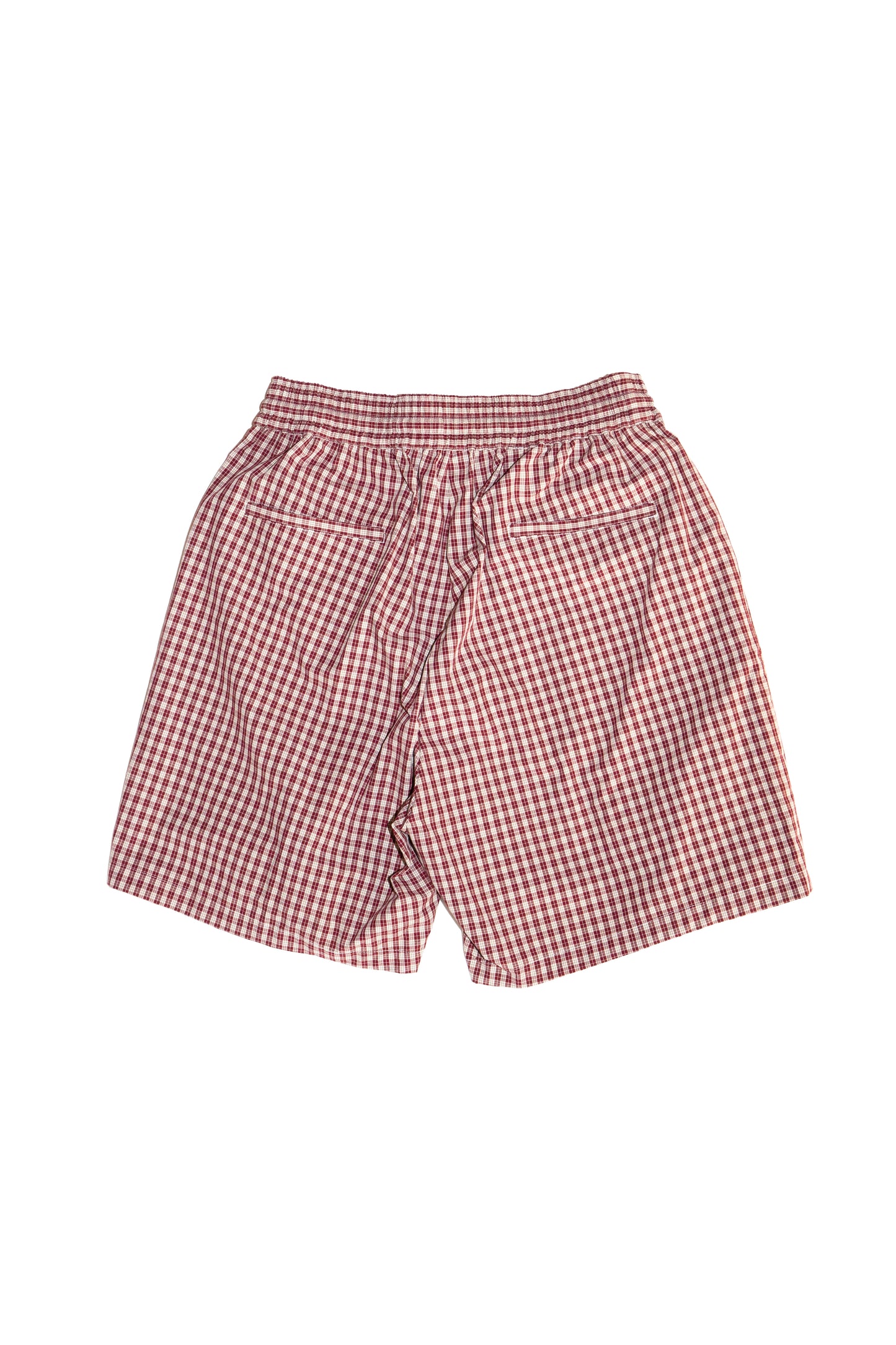 PLAID PAJAMA SHORTS (RED)