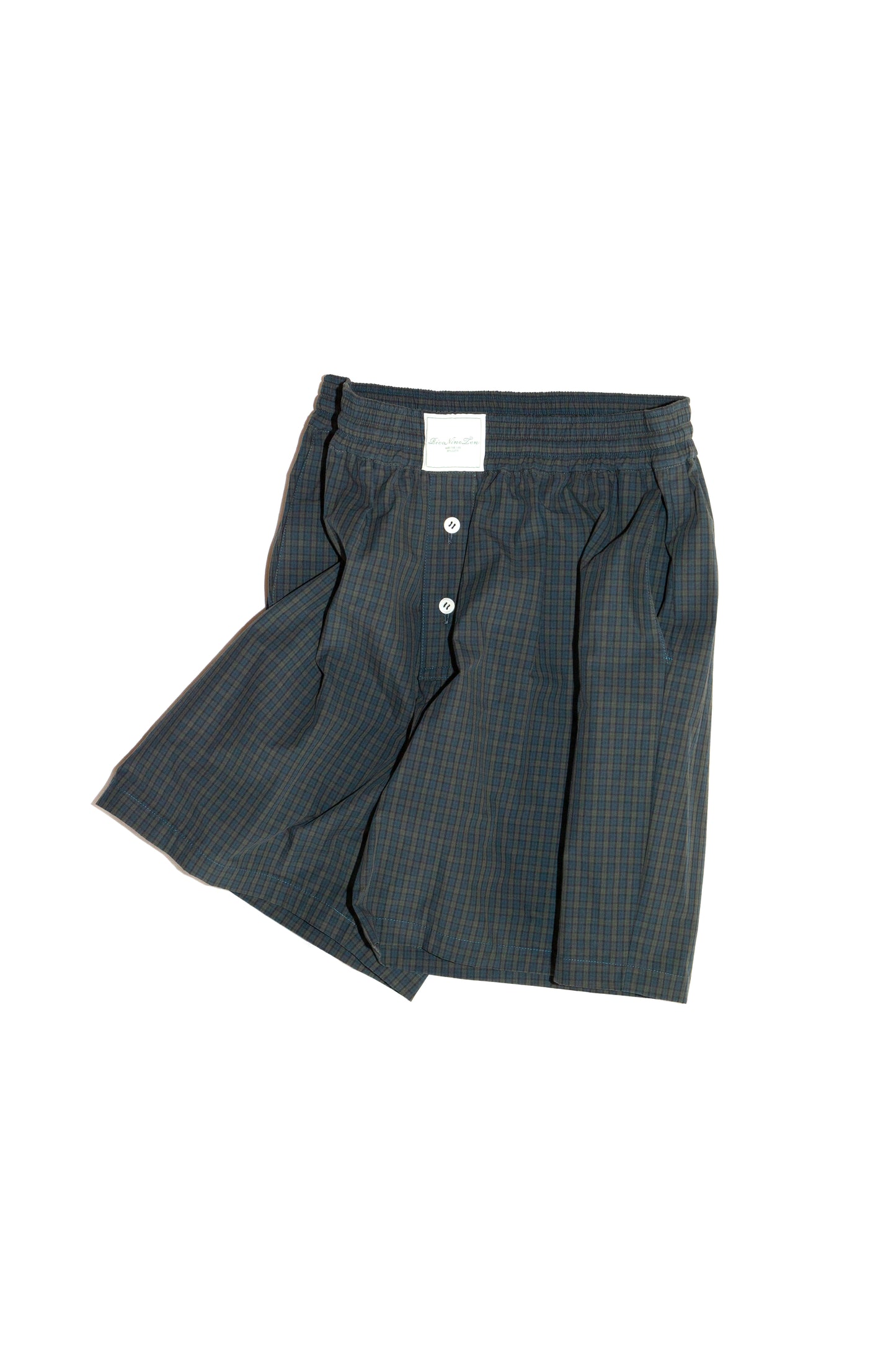 PLAID PAJAMAS SHORTS (DARK GREEN)