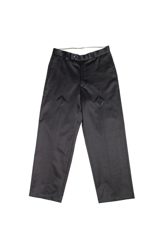 RHOMBUS CHINO PANTS (BLACK)