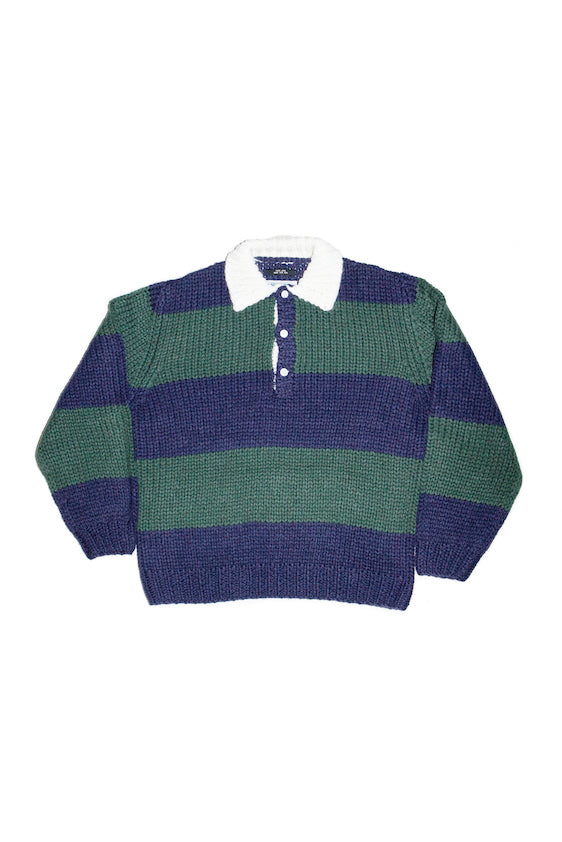 HAND KNITTING RUGBY SHIRT (NAVY)