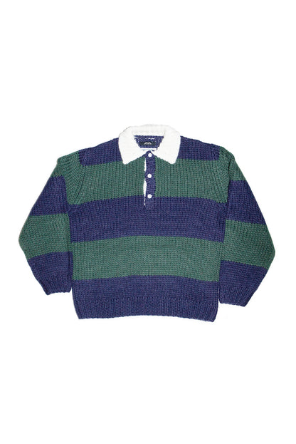 HAND KNITTING RUGBY SHIRT (NAVY)