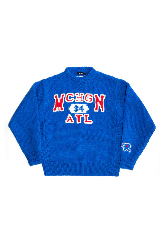 HAND KNITTING SWAETSHIRT (BLUE)