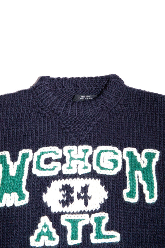 HAND KNITTING SWAETSHIRT (NAVY)