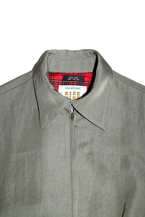 NYLON ZIP UP BLOUSON (SAGE GREEN) 
