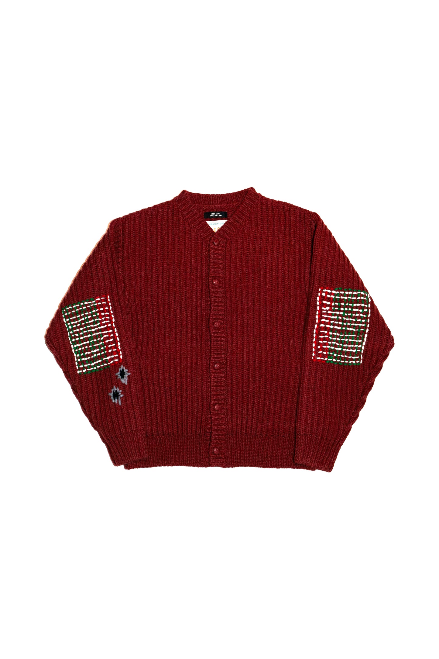 WIDE RIB KNITTED CARDIGAN (MAHOGANY BROWN)