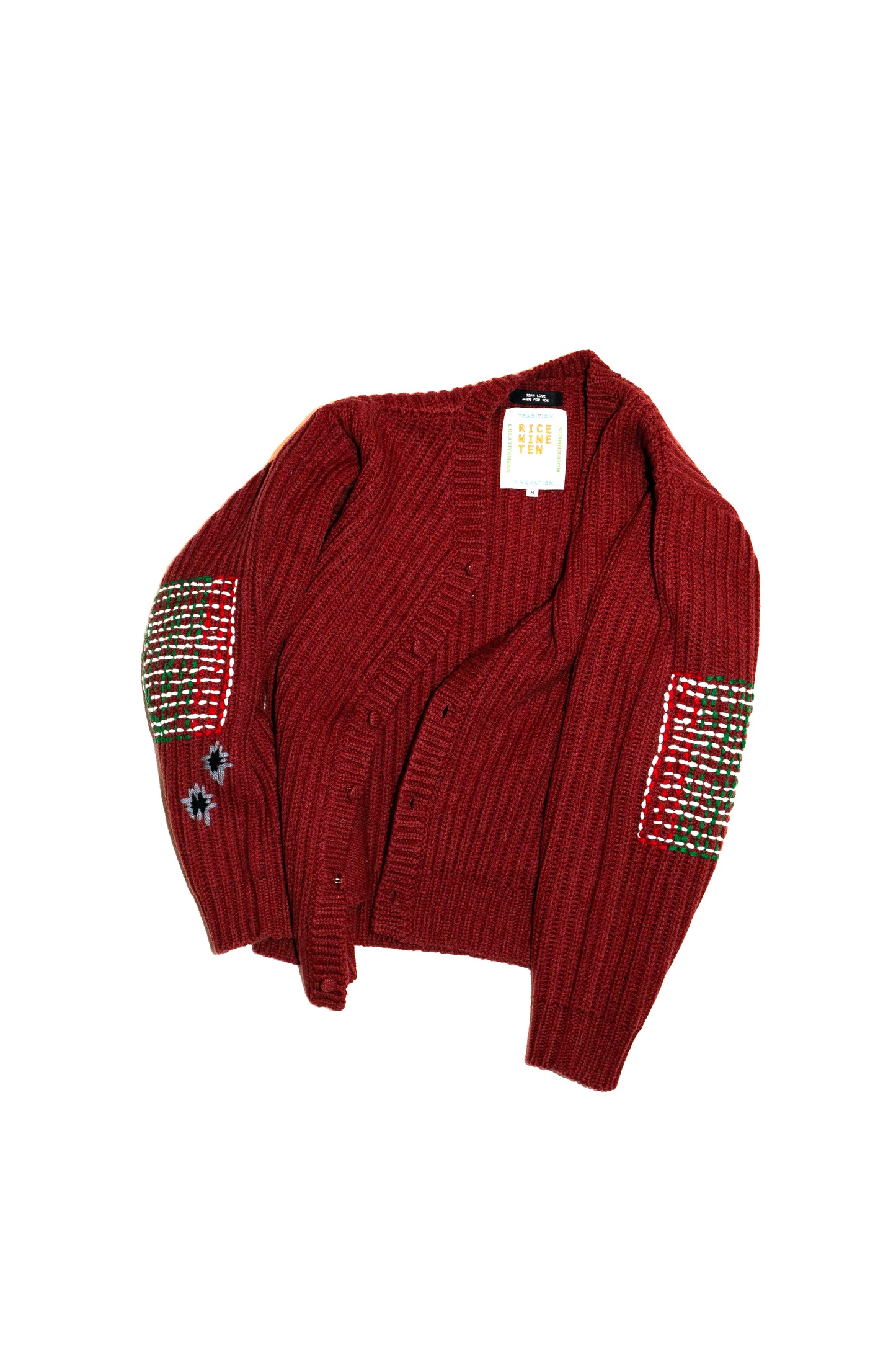 WIDE RIB KNITTED CARDIGAN (MAHOGANY BROWN)