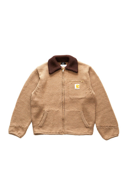 HOME MADE KNITTING DETROIT JACKET (TAN)