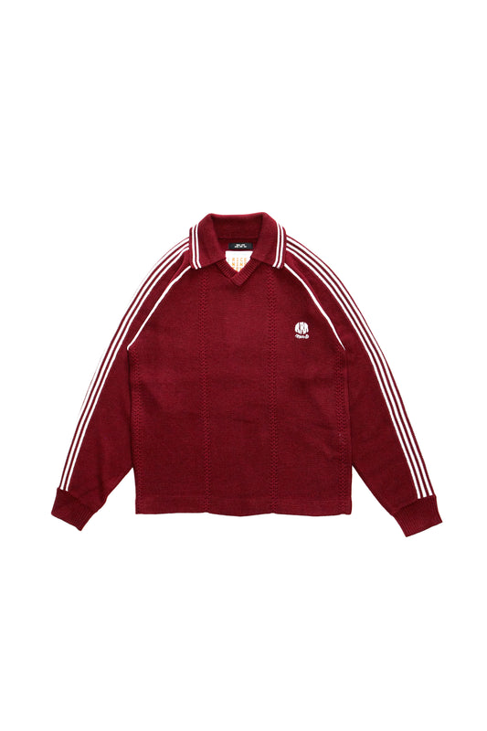 KNITTING GAME SHIRT (DARK RED)