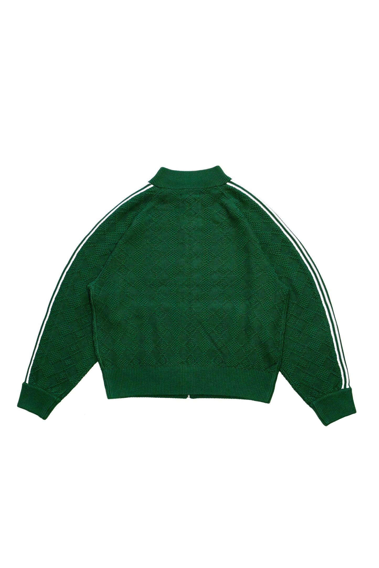 KNITTED TRAINING JACKET  (DARK GREEN)